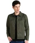 Zooni collection Men Denim Jacket: Versatile and Stylish (IN, Alpha, M, Regular, Green)