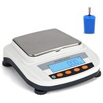 Bonvoisin Lab Scale Rechargeable Electronic Balance with Lithium Battery - 17 Units Available - LCD Display with Blue Backlit (3000g, 0.01g)