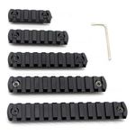 Trirock 5-pack Black M-LOK picatinny rail sections kit fits M-lok handguard rail mount system - 5,7,9,11,13 Slots