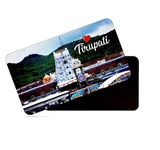 dhcrafts Rectangular Rubber Fridge Magnet/Magnetic Card Multicolor Tirupati Design Pack of 1 (8.6cm x 5.4cm)