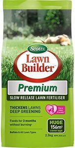 Scotts Lawn Builder - Premium Slow Release Lawn Fertiliser 2.5kg - 3 Months Feed - Thicker Lawn with No Scorch Formula - Child and Pet Friendly