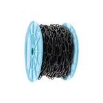 KingChain 536521 1/8-inch x 50 ft. Lightweight Decorative Oval Chain with 45 lb. Safe Working Load, Black Finish, for Hanging Baskets, Planters, Light Fixtures, Chandeliers