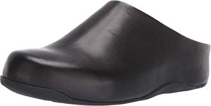 FitFlop Women's Shuv Leather Clog,Black,7 M US