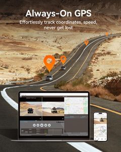 WOLFBOX G850 12" 4K Rear View Mirror Dash Cam – Front & Rear, WiFi, GPS, Night Vision, 64GB Card