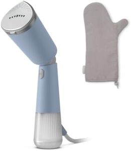 Philips 5000 Series Handheld Steamer - Ready in 35 Seconds, Active Heated Steam Plate, Eco & Max Settings, Steams Vertically And Horizontally, Accessories Included, Celestial Blue (STH5020/20)