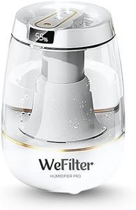 WeFilter Humidifier for Room Moisture | 4.5L Cool Mist Ultrasonic Humidifier for Bedroom, Baby Room, Home | Aroma Diffuser | 25dB Silent | 24H Runtime | Top-Fill | Night Mode | White