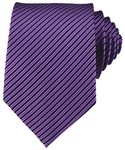 Secdtie Men's Classic Solid Color Ties Soft Business Casual Attire Suit Neckties, Dark Purple, One Size