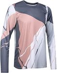 Mens Mountain Bike Jersey Off-Road Motocross Jersey BMX Downhill Shirts Long Sleeve, Mixed Color, X-Large