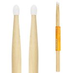 World Rhythm Drumsticks 5A by World Rhythm - Nylon Tip Pair of 5A Maple Drum Sticks