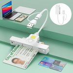 USB A+Type-C CAC Smart Card Reader,DOD Military Type-C Common Access Credit Card/ID/IC Bank/Health/Government ID/PIV CAC Chip Card with Windows, Mac OS for Android Phones, MacBook Pro-Mini & Fold