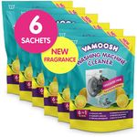 Vamoosh 6-in-1 Washing Machine Cleaner, Dissolves Hair, Eliminates Bad Odours, Removes Limescale, Deep Clean, Leaves Smelling Fresh, Antibacterial, Descales (Lemon, Pack of 6)