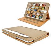 SALE! Iverson iPad 4 leather wallet cover case compatible with iPad 2 and iPad 3 (KHAKI)