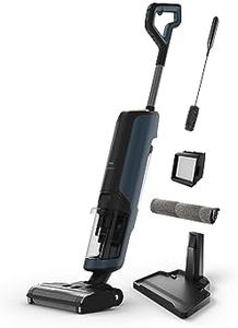 AEG AW81U3DB Nass-und Trocken Akku Staubsauger, mit Wischfunktion, Wet&Dry, Kabellos, Beutellos, Hartboden, Selbstreinigung, Schnelles Trocken, Streifenfrei, Leicht, Tierhaare, Leise, Blau, 0.5 liters