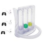 Deep Breathing Exerciser, ZBAN Breathing Trainer Device 3 Ball Incentive Spirometer - Lung Breath Exercise Measurement System
