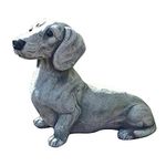 TiFyTofy Figurines Home Decorations, Dachshund Statue Garden Decor Memorial Dog Figurines Puppy Lying Down Decor