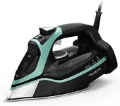 Rowenta Steam Force Stainless Steel Soleplate Steam Iron for Clothes 400 Microsteam Holes 1800 Watts Ironing, Fabric Steamer, Garment Steamer, Digital Display, Precision Tip DW9440