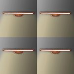 Desidiya 6 Watts Brown Wooden Finish LED Picture Photo Frame Light Adjustable Head with 3 Step Light (Warm White - Pack of 4)