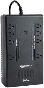 Amazon Basics UPS Battery Backup & Surge Protector 600VA/360W, 8 Outlets, Standby Uninterruptible Power Supply, for Power Outage Protection, Compact, Black