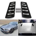 WENJTP Hoods Vents Bonnet Cover Hood Scoop For Cars Vent Cover HTRACING (Black)