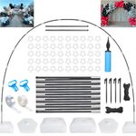 Adjustable Balloon Arch Stand Kit, 3m Wide x 2.7m Tall with Water Fillable Base for Weddings Birthdays Baby Showers Graduations Party