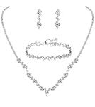 Jstyle Silver Bridal Wedding Jewelr
