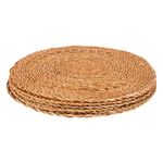 Argon Tableware Round Placemats - 30cm - Pack of 6 - Woven Typha Serving Dish Trays Cake Boards for Appetizers, Lunch, Mains, Parties, Food Presentation