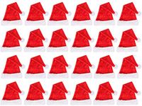 Urvi Creations Christmas Santa Claus Hat/Santa Claus Cap Merry Christmas Hat Cap for Christmas/Xmas Party Celebration (Pack of 36)