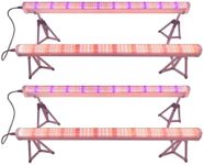 RDJ Bouns 150W Under Canopy LED Grow Light Bars with Far Red, 4-Pack 48 Inch Dimmable, 100-277 Volt 2.7-3.0 umol/J, 8 Adjustable Brackets, 1 Power Cord and 4 Extension Cables, IP65 Waterproof