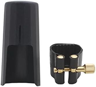 PU Leather Alto Saxophone Ligature Clip Fastener with Saxophone Mouthpiece Plastic Cap For Alto Sax Saxophone