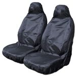 Carseatcover-UK BLKWPSPFP920 Heavy Duty Black Waterproof Car Seat Covers/Protectors - 2 x Fronts