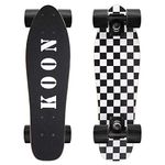 KO-ON Skateboards 22 Inch Complete Mini Cruiser Skateboard for Beginner Boys and Girls (Check)