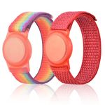 2 Pack Wristband for Airtag Kids, GPS Bracelet for kids Compatible with Apple Air Tag, Nylon Watch Band Tracker Case Strap Holder Accessories for Toddler Child Adult, Adjustable Anti-Lost