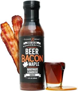 Elijah's Xtreme Beer Bacon Maple Marinade & BBQ Sauce - Flavorful Small Batch Spicy BBQ Sauce Great for Grilling & Dipping Sauce