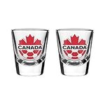 The Sports Vault by Inglasco Canada Soccer Shot Glass, 2-Pack