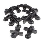 uxcell a16022900ux0265 Aquarium Fish Tank Plastic Sucker Clip Divider Sheet Holder Black 10pcs