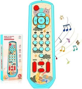 Aolso Telecomando Giocattolo, Telefono, Giochi Educativi e Sensoriali per Bambini 6-18 Mesi 1-3 Anni, Blu