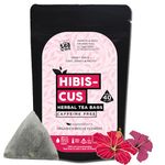 the tea trove Organic Hibiscus Tea Bags - 40 Eco-Friendly Hibiscus Flower Tea Bags In Resealable Pouch For High Blood Pressure Control And Hair Growth - Caffeine Free Tea | Pack Of 1, 60 Grams