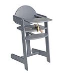 Safetots Grow with Me Wooden High Chair, Grey, Highchair for Baby and Toddler, converts to a Childs Chair, Stylish and Practical