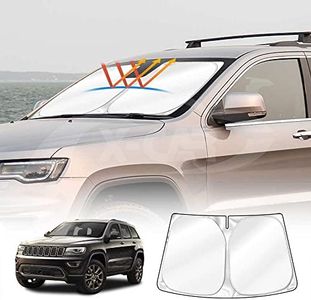 X-Car WindScreen Sun Shade Compatible with Jeep Grand Cherokee 2011-2021 Foldable Blind Mesh
