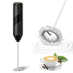 Gouuixz Milk Frother, Milk Frothers Handheld Electric with High Power 14000 RPM Motor, Mini Foamer Whisk, Mixer with Food Grade Stainless Steel Stirring Head