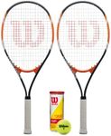 2 x Wilson Matchpoint XL Tennis Rackets + 3 Tennis Balls