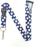 Vinylcation Baseball Lanyard for Boys, Men, and Sports Fans - Long and Soft with Detachable Buckle, Breakaway Safety Strap, and Split Ring Keychain for School, ID Badge, or Work