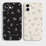 JiuWang (2-Pack) Case for iPhone 11 Flowers, Soft TPU Phone Case Mobile Phone Case Design Aesthetic Beautiful Elegant for Women Girls, 1 Black + 1 White