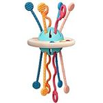 LiKee Montessori Toys for Baby 1+ Years Old, Sensory Toys for Toddlers 1-3, Silicone Baby Teething Strings, Travel Toy for 18+ Months, Gift for Baby Shower Infants Car Seat High Chair (Bright Colors)