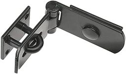 Merriway BH04492 250 mm (10 inch) Heavy Duty Security Swivel Locking Bar Hasp and Staple - Black