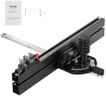 VEVOR Precision Miter Gauge, Standard Slot 3/4'' x 3/8'', Aluminum Alloy Table Saw Miter Gauge with 18 in Grating 15 Angle Stops Adjustable Spring Loaded Plunger and Removable Disc, for Woodworking