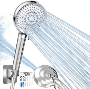 PWERAN RV Shower Head with Hose, Filtered High Pressure 9 Mode Shower head Replacement, Shower Head for RV/Campers, Travel Trailer, Motorhome for Water Saving RV Must Have Accessories -Holder and Hose