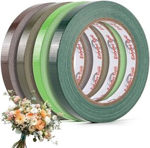 Ealyder Tape 4 Rolls Floral Tape 1/2 Inch x 30 Yard – Waterproof Florist Tape for Fresh Flowers, Bouquet Binding, Wedding Bouquet Wrap & Floral Crafts, Dark Green,Light Green,Grass Green,Dark Brown