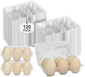 Pintuson Large 120 Pack Jumbo Egg Carton - 6 Count Duck Cartons Bulk - Exact Large Half Dozen