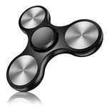 Vofolen Fidget Spinner Metal Toy, Ultra Durable Stainless Steel Bearing High Speed 4-10 Mins Hand Spinner, EDC ADHD Stress Anxiety Relief Handheld Fidget Toys for Kids Adults, Black